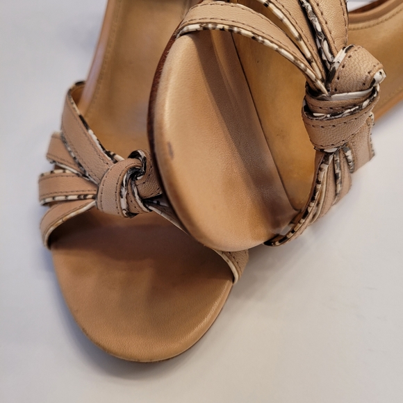 Coach Meg Leather Open Toe Ankle Strap Sandals - Picture 4 of 16